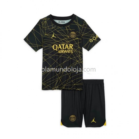 Camisola Paris Saint-Germain Criança Equipamento Quarto 2022-2023 Manga Curta